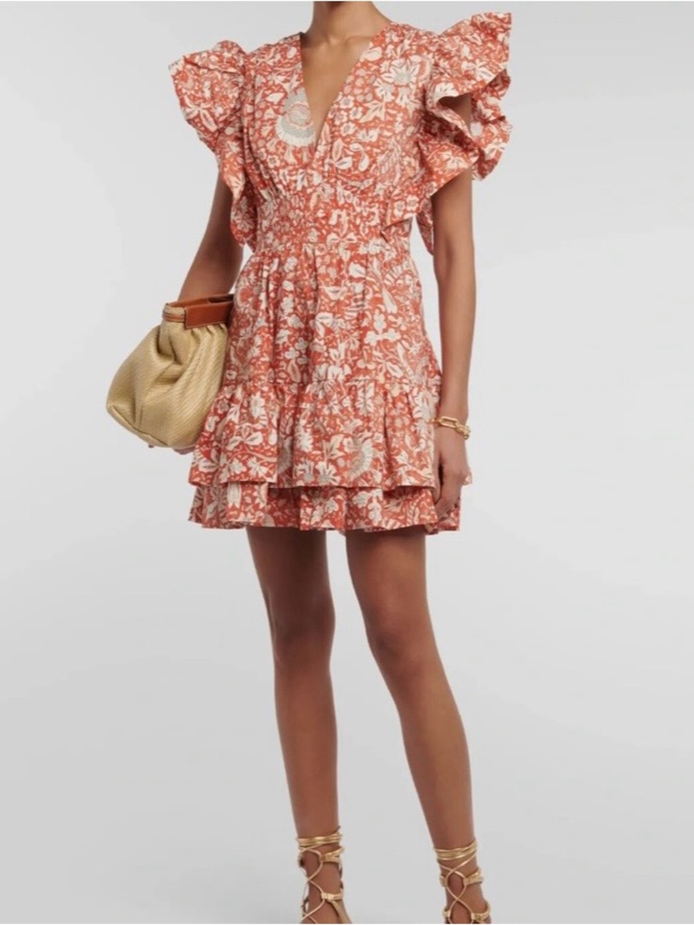 Ulla Johnson Kiri Floral Poplin Mini Dress SIZE 6